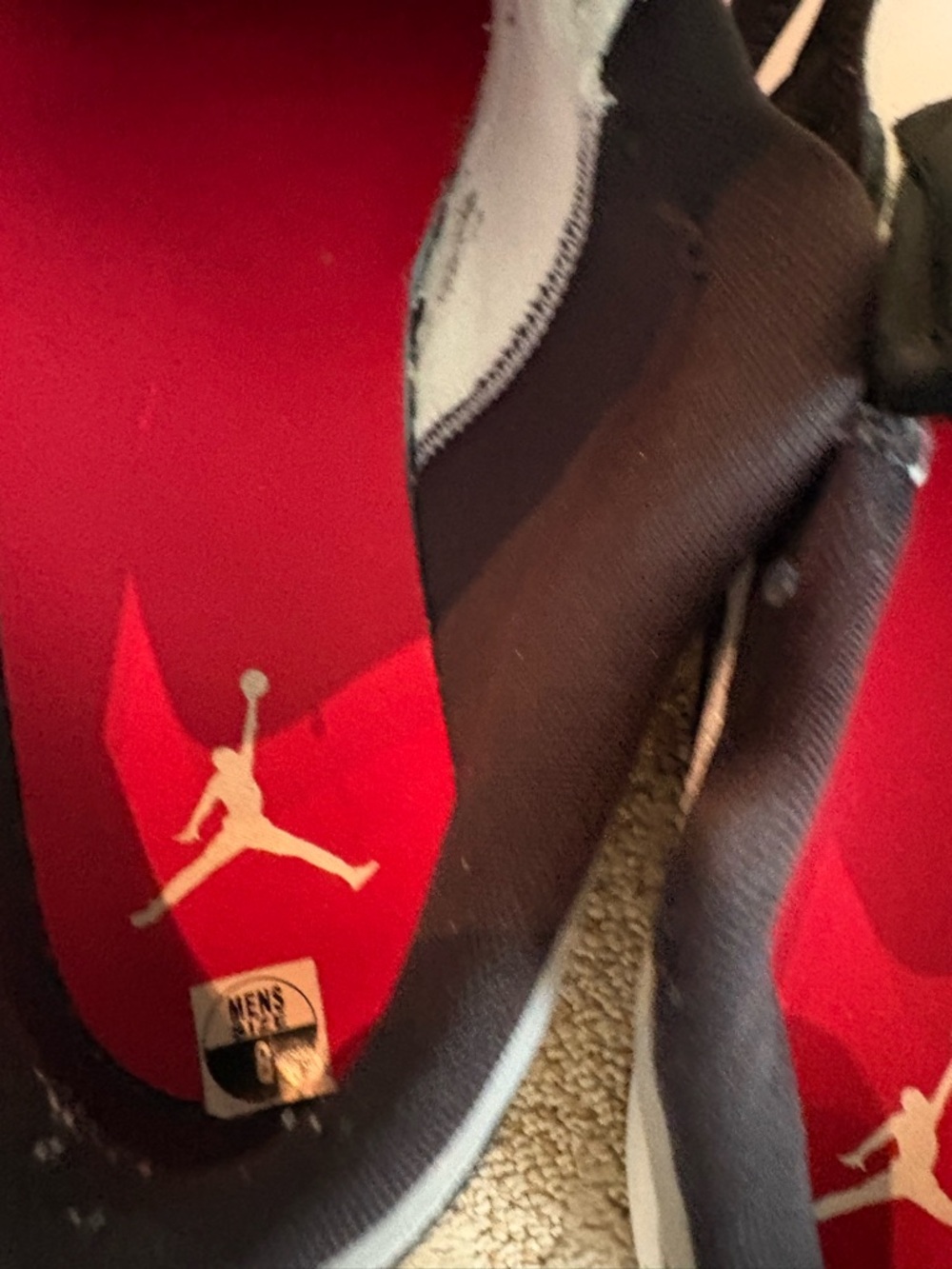 Jordan Sneakers with Red Insole and Black Interior